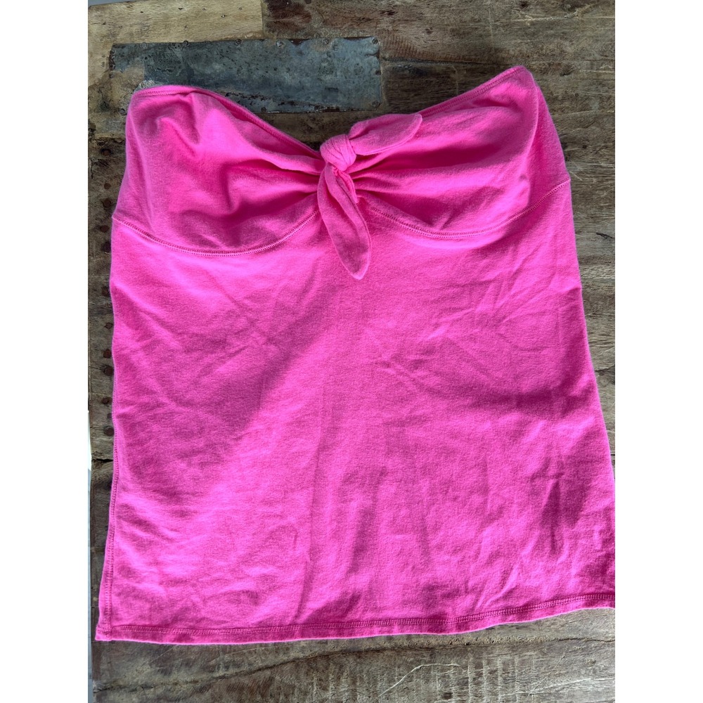 AERIE Girly Tank Camisole Feminine Pink‎ Strapless Tank Knotted Bow Detail